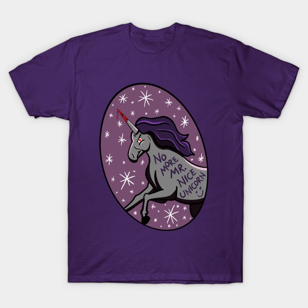 No More Mr. Nice Unicorn T-Shirt by Jamie Collins